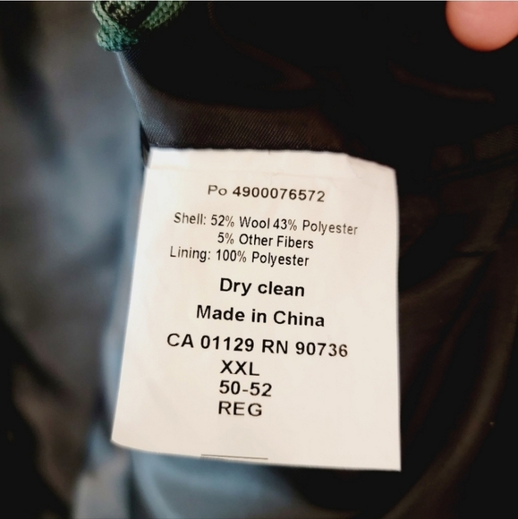 Ralph Lauren Dark Gray Wool Hidden Zipper Button Up 3/4 Qtr Overcoat - Picture 8 of 8